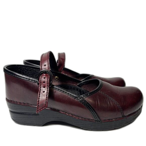 Dansko Shoes - Dansko Marcelle Mary Jane Shoes Size 38 Clogs OxBlood burgundy maroon cottage